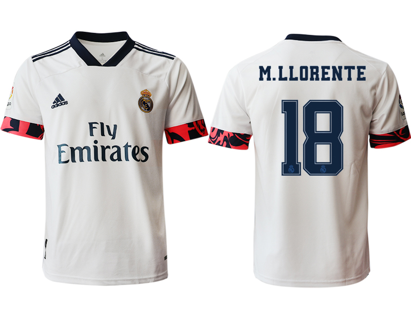 Men 2020-2021 club Real Madrid home aaa version #18 white Soccer Jerseys2